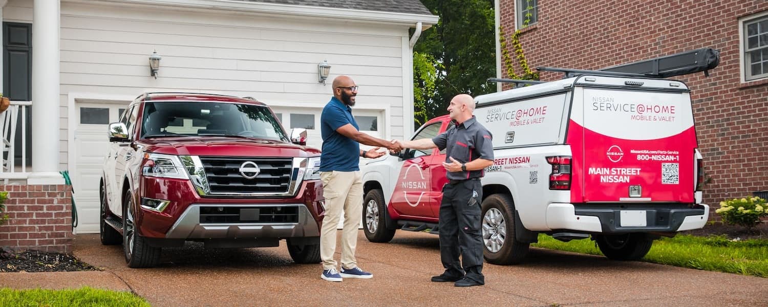 Nissan Mobile Service truck from Royal Nissan serving drivers in Baton Rouge, LA